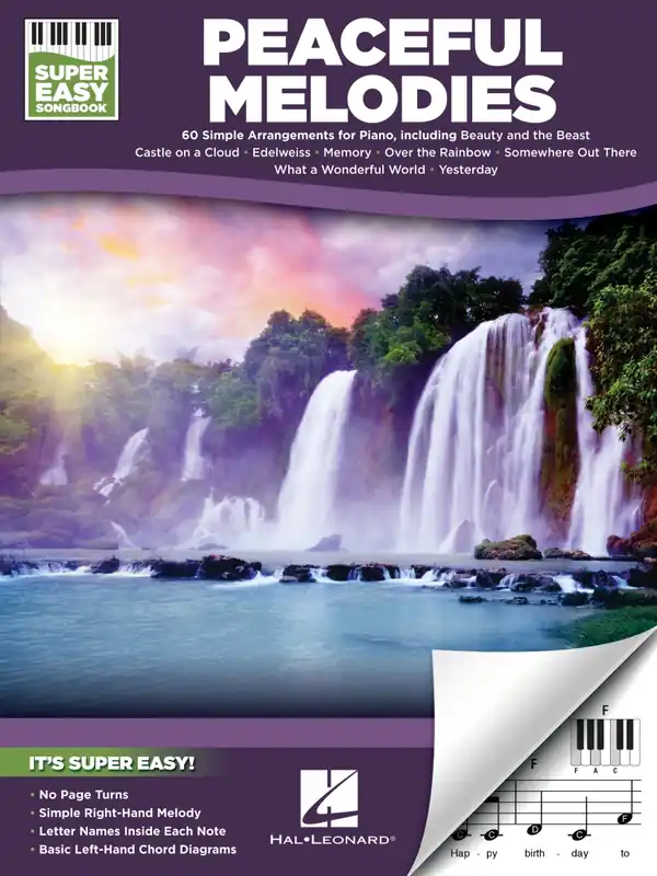 Commander Vite Hal Leonard Peaceful Melodies Super Easy Songbook - Easy Piano - Book