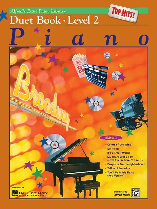 Alfred Publishing Alfred‘s Basic Piano Library Top Hits! Duet Book 2 - Piano Duets (1 Piano, 4 Hands) - Book Haute Qualité