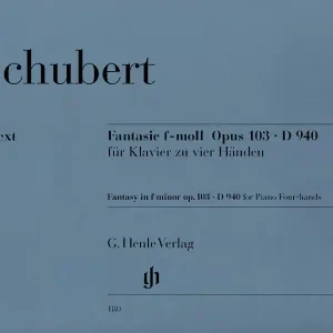 G. Henle Verlag Fantasy f minor op. 103 D 940 - Schubert/Kahl - Piano Duet (1 Piano, 4 Hands) - Book Commande En Gros