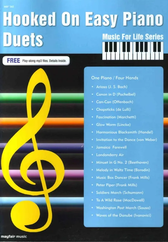 Super Prix Mayfair Music Hooked on Easy Piano Duets - Piano Duets (1 Piano, 2 Hands) - Book/Audio Online
