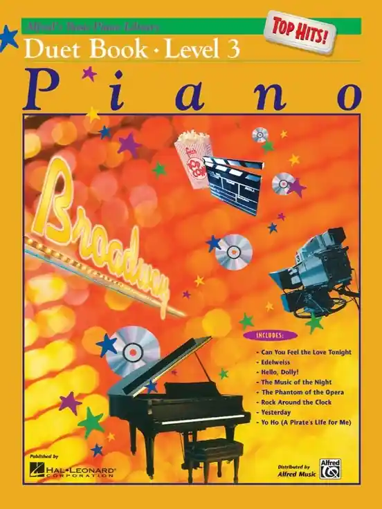 Alfred Publishing Alfred‘s Basic Piano Library Top Hits! Duet Book 3 - Piano Duets (1 Piano, 4 Hands) - Book Commander Vite