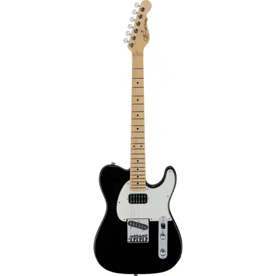 guitare electrique g&l fullerton deluxe asat classic bluesboy jet black, touche érable Haute Qualité