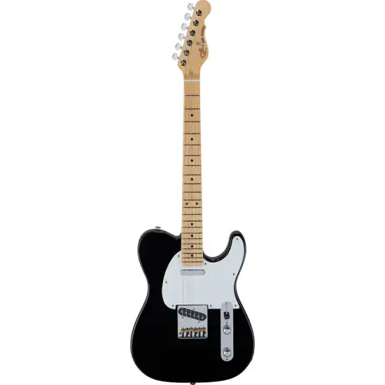 Réduction guitare electrique g&l fullerton deluxe asat classic alnico jet black, touche érable