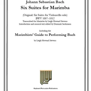 Petit Prix Marimba Productions Six Suites for Marimba, BWV 1007-1012 - Bach/Stevens - Book