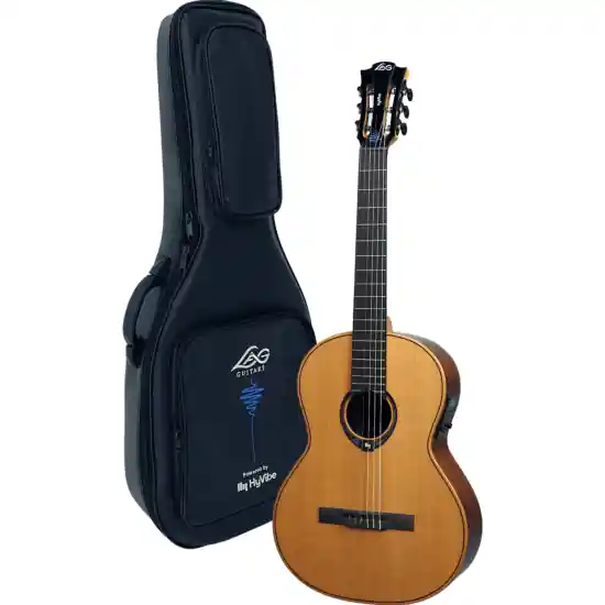 Authentique guitare electro-acoustique lag hyvibe 15 classic electro gaucher