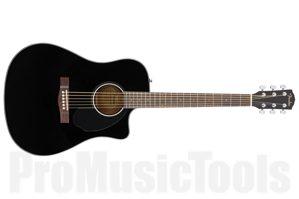 Fender CD-60SCE Dreadnought - Walnut Fingerboard - Black Haute Qualité